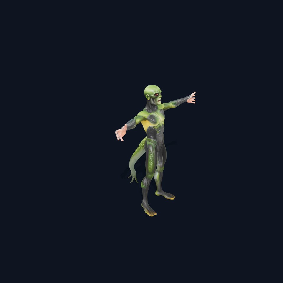 Reptilian Alien Character Model Pack